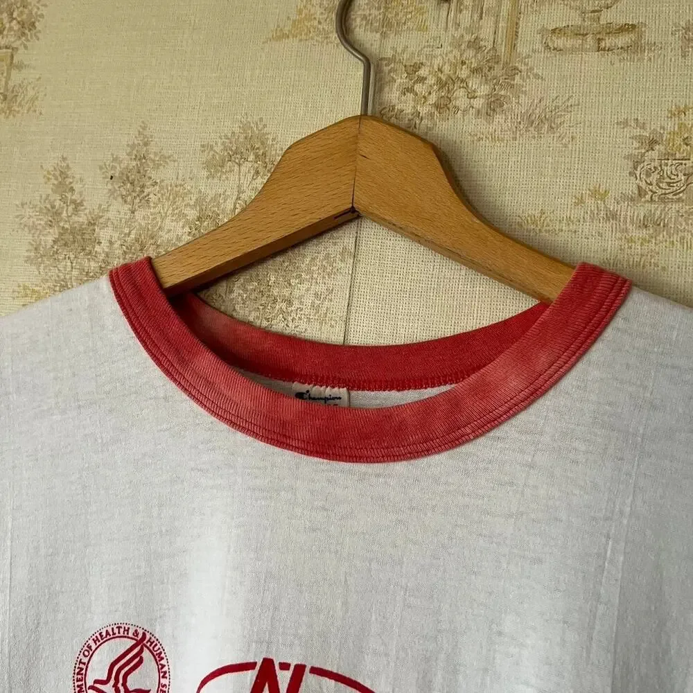 80s Distressed Champion Ringer Tee | Winston Salem State HBCU NYSP | XL - Picture 6 of 16